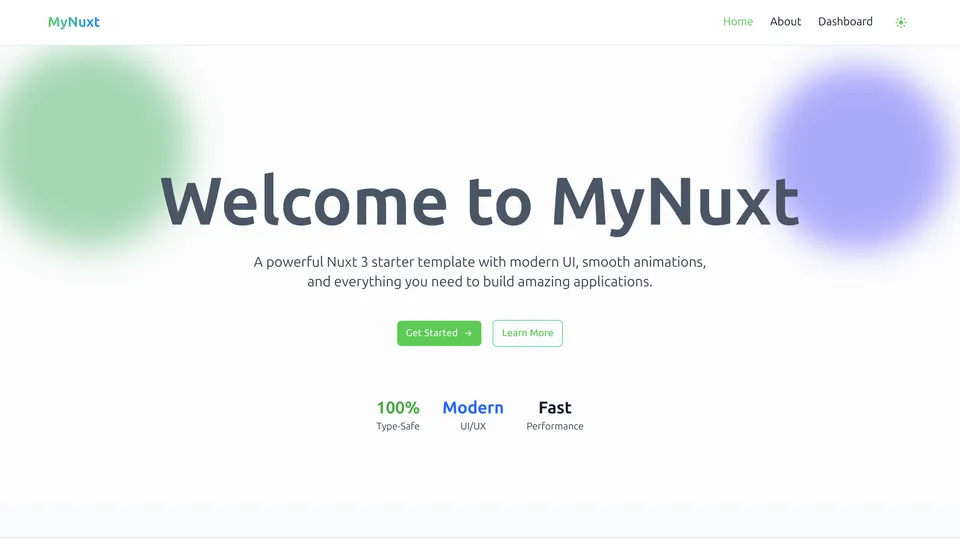 Nuxt 3 Mini Starter (Frontend only)